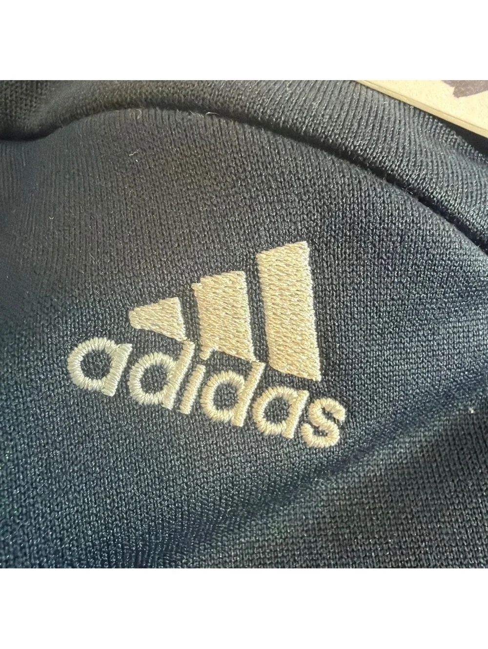 Adidas Mens L Navy Quarter Zip Pullover Jacket  Athletic Training Sweatshirt
